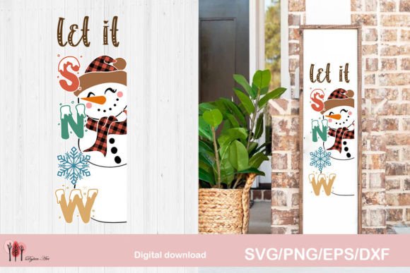 Let It Snow Porch Sign SVG PNG: A Designer's Review