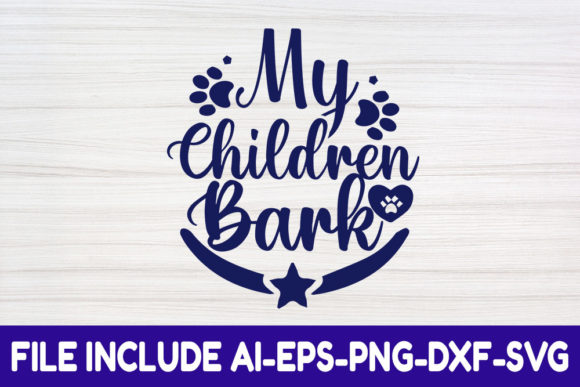 Review: Dog SVG Design, My Children Bark for Embroidery